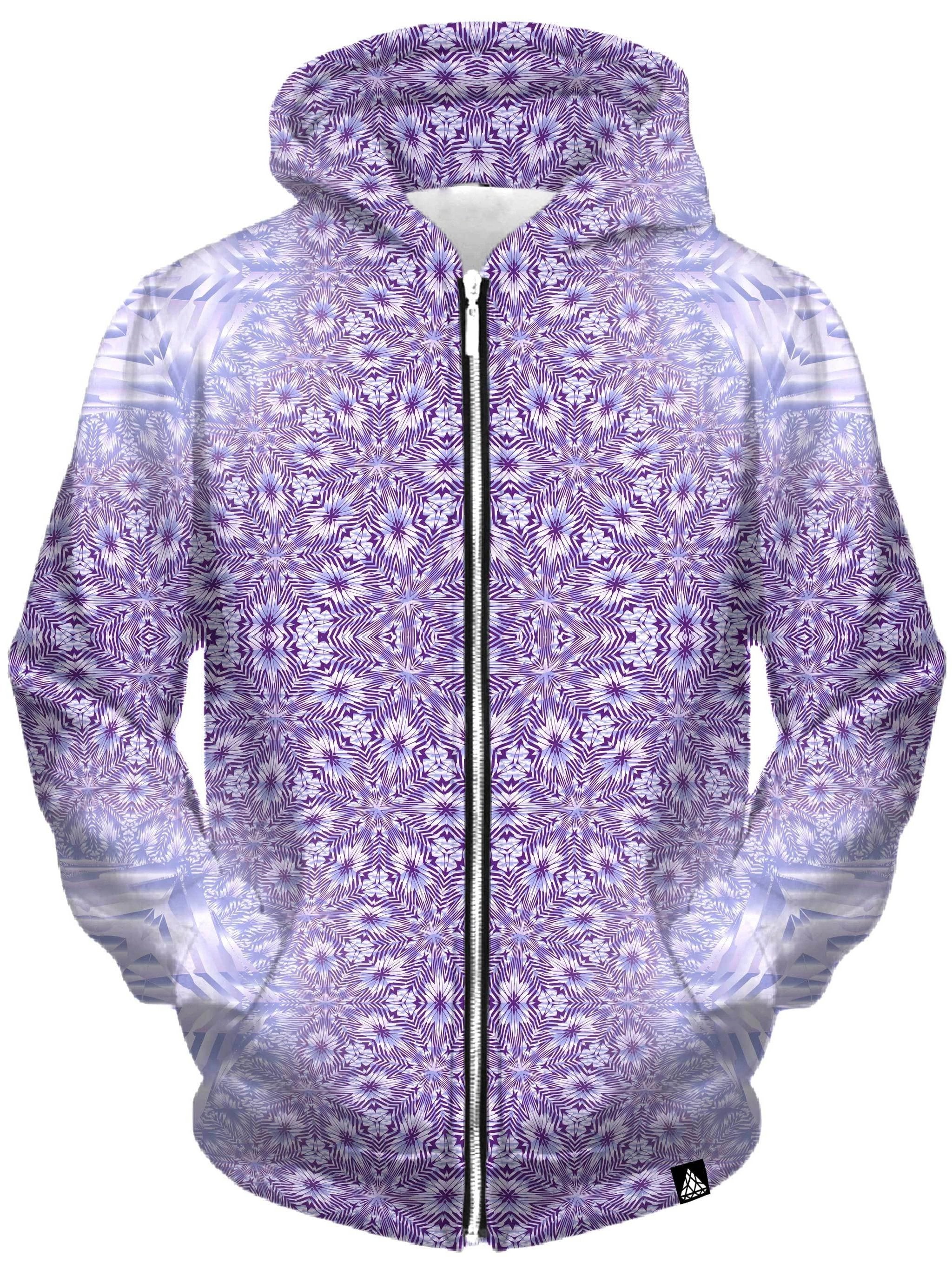 Lavender Starseed Portal Unisex Zip-Up Hoodie Set 4 Lyfe Epic Hoodie