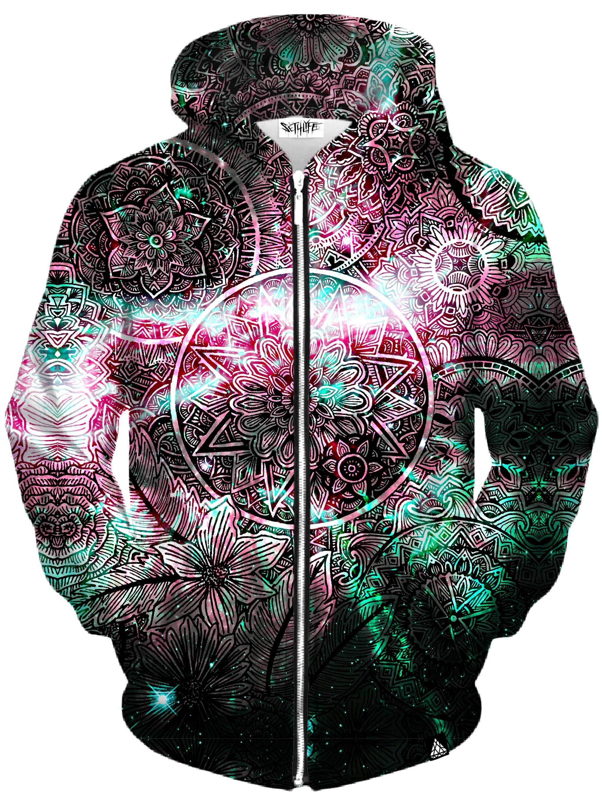 Star Mandala Vibe Unisex Zip-Up Hoodie, Set 4 Lyfe, T6 - Epic Hoodie