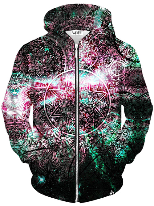 Star Mandala Vibe Unisex Zip-Up Hoodie Set 4 Lyfe Epic Hoodie