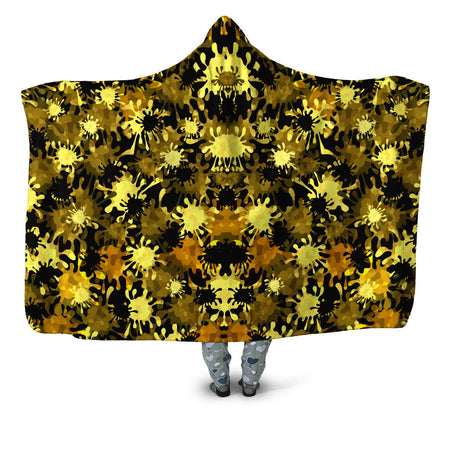 Sartoris Art - Gold Splatter Hooded Blanket