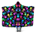 Rave Hands Hooded Blanket Sartoris Art Epic Hoodie