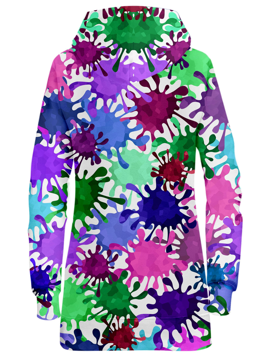 Neon Paint Splatter Hoodie Dress Sartoris Art Epic Hoodie