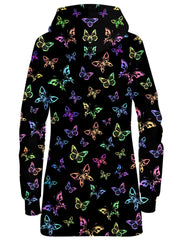 Psychedelic Butterflies Hoodie Dress