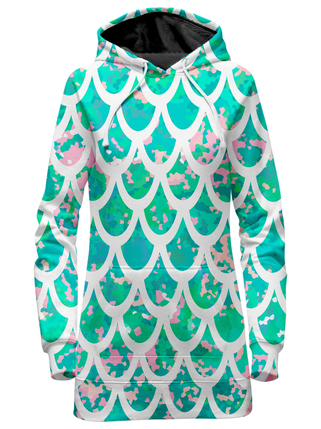 Mermaid Scales White Hoodie Dress Sartoris Art Epic Hoodie