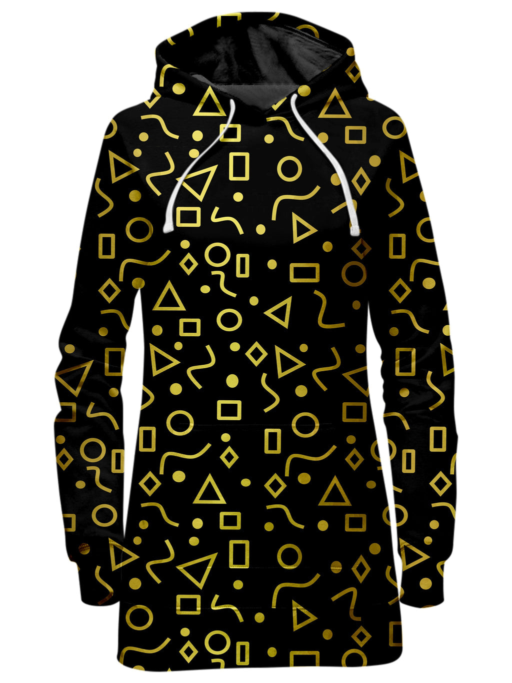 Mod Gold Shapes Hoodie Dress Sartoris Art Epic Hoodie