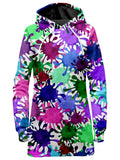 Neon Paint Splatter Hoodie Dress Sartoris Art Epic Hoodie