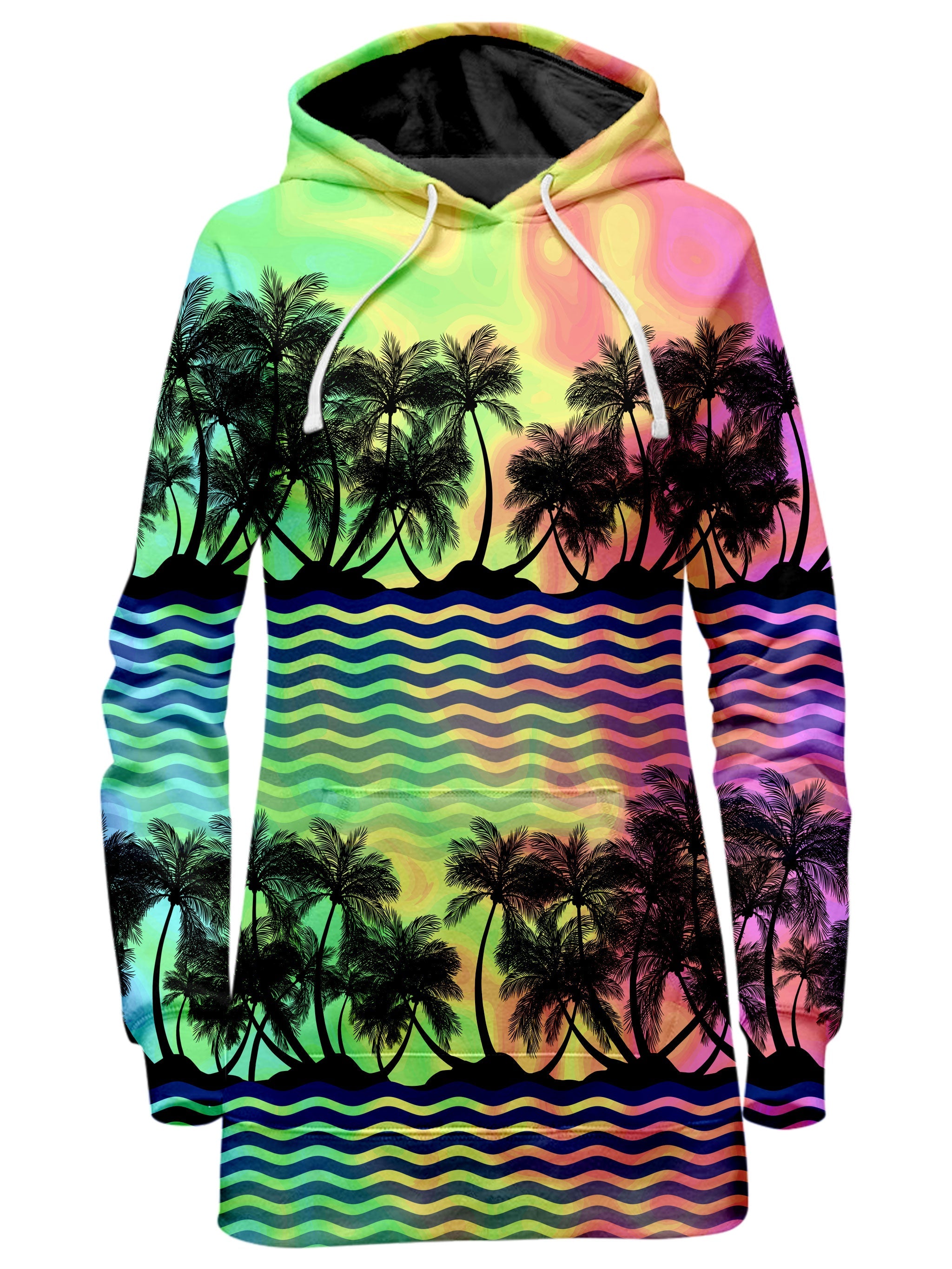 Tropical Sunset Hoodie Dress