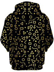 Mod Gold Shapes Unisex Zip-Up Hoodie