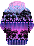 Paradise Palm Trees Unisex Zip-Up Hoodie Sartoris Art Epic Hoodie