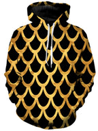 Mermaid Scales Gold Unisex Hoodie Sartoris Art Epic Hoodie