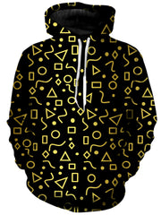 Mod Gold Shapes Unisex Hoodie