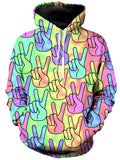 Trippy Peace Signs Unisex Hoodie