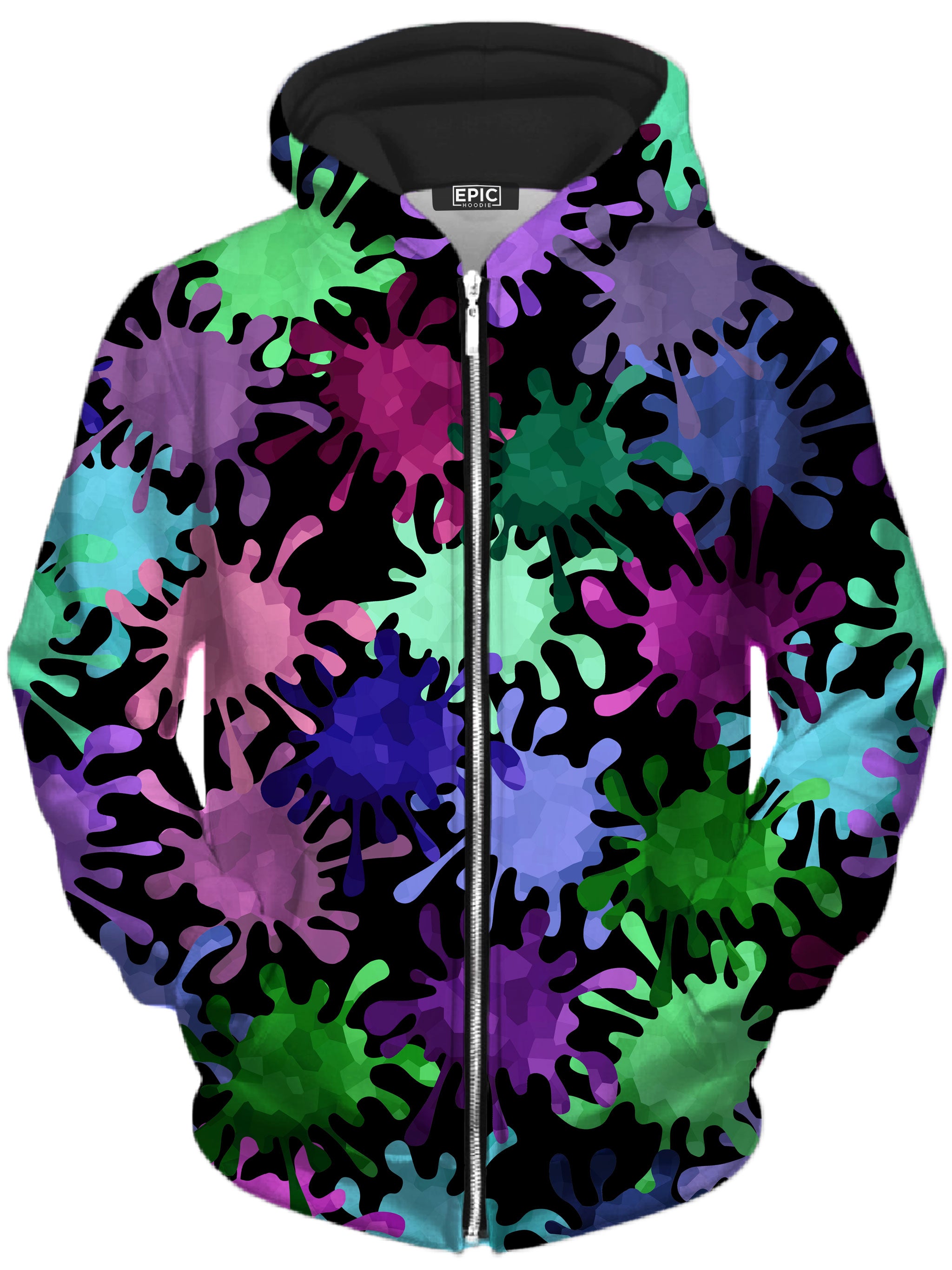 Tripadelic Splatter Unisex Zip-Up Hoodie