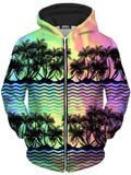 Tropical Sunset Unisex Zip-Up Hoodie