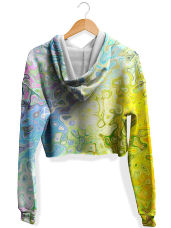 Sartoris Art - Color Jumble Fleece Crop Hoodie