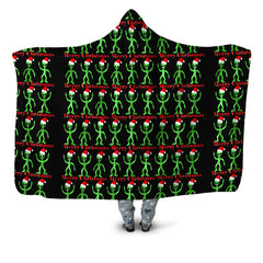 Alien Christmas Hooded Blanket