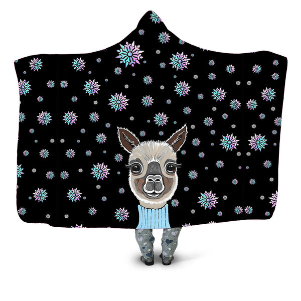 Sartoris Art - Alpaca Christmas Hooded Blanket
