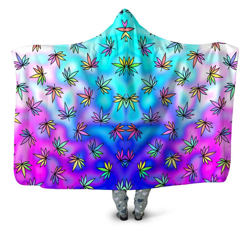 Cascading Marijuana Hooded Blanket Sartoris Art Epic Hoodie
