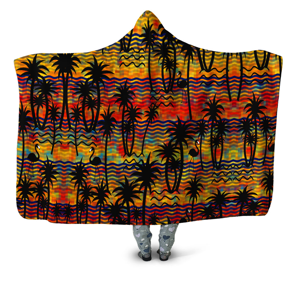 Flamingo Island Hooded Blanket