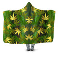 Gold Weed Leaves Hooded Blanket Sartoris Art Epic Hoodie