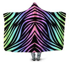 Jungle Rainbow Hooded Blanket