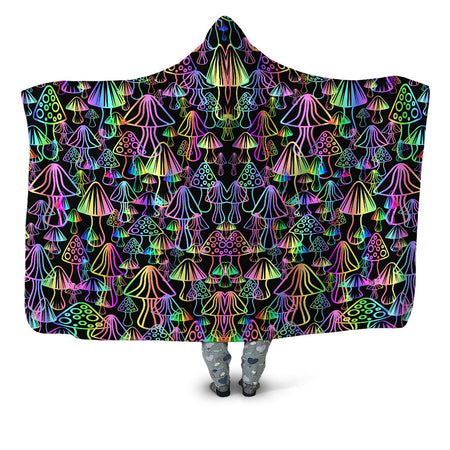 Sartoris Art - Magic Mushrooms Hooded Blanket