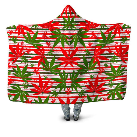 Sartoris Art - Marijuana Christmas Cheer Hooded Blanket