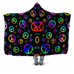 Signs of Peace Hooded Blanket