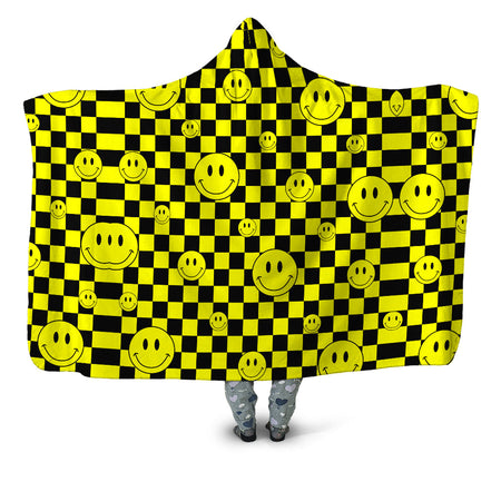 Sartoris Art - Smile Checkerboard Hooded Blanket