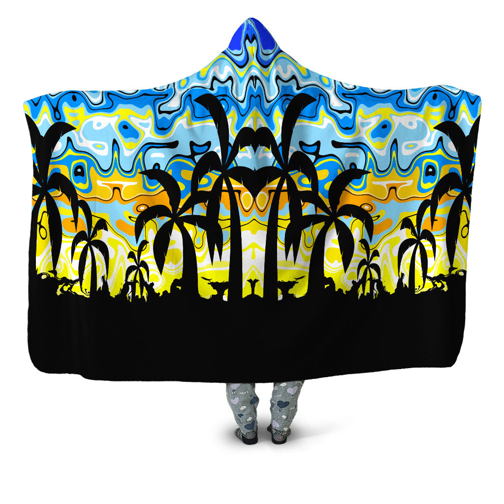 Sartoris Art - Tropical Night Hooded Blanket