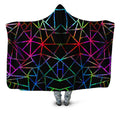 Webbed Geometric Hooded Blanket Sartoris Art Epic Hoodie