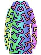80s Rainbow Hoodie Dress Sartoris Art Epic Hoodie