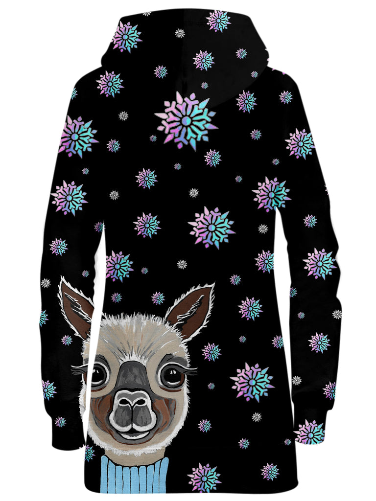 Alpaca Christmas Hoodie Dress