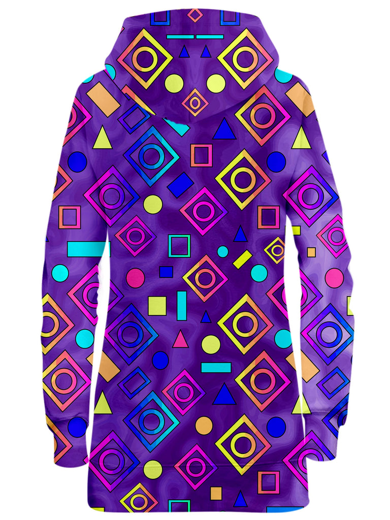 Geometric On Purple Hoodie Dress