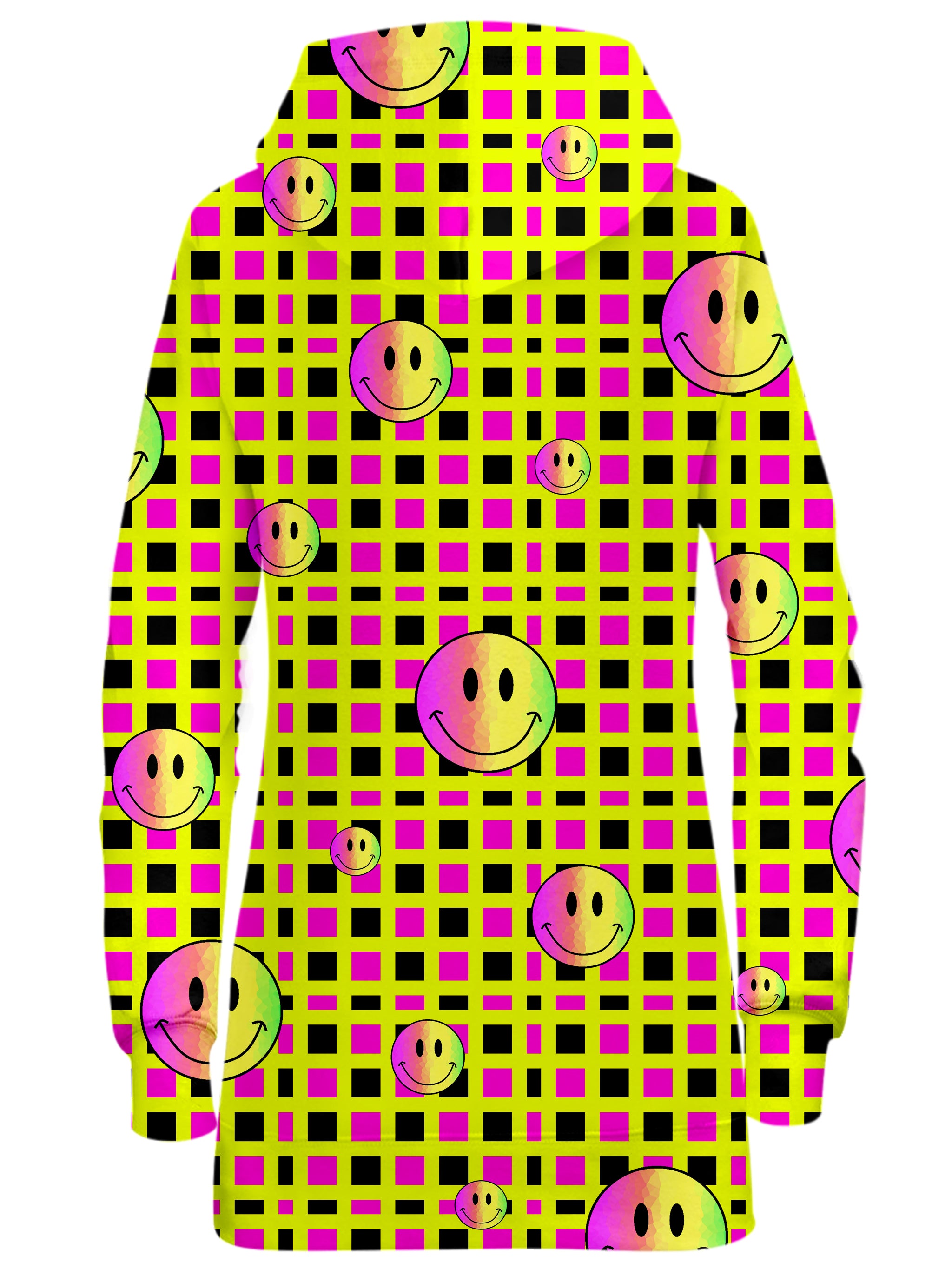 Happy Plaid Hoodie Dress