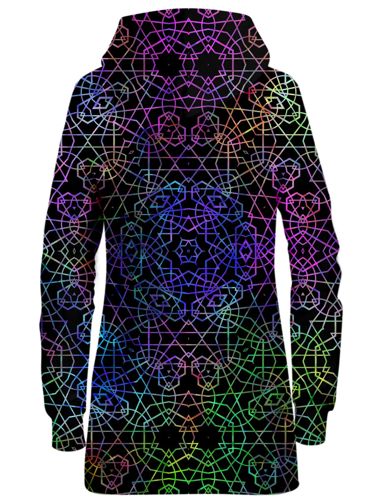 Symmetrical Color Journey Hoodie Dress