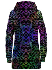 Symmetrical Color Journey Hoodie Dress