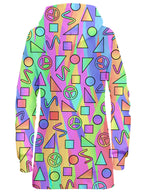 Trippy Retro Peace Signs Hoodie Dress Sartoris Art Epic Hoodie