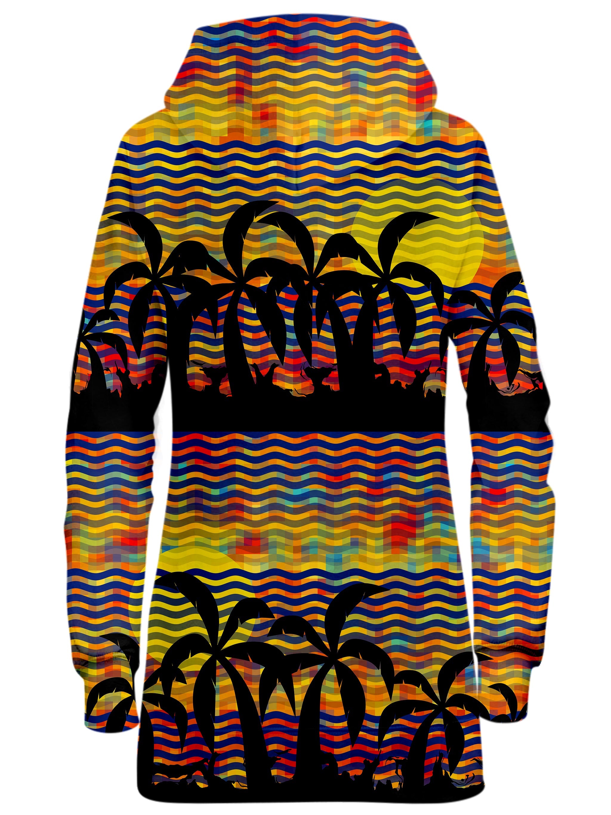 Trippy Tropical Nights Hoodie Dress