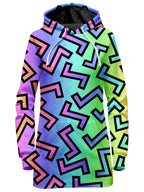 80s Rainbow Hoodie Dress Sartoris Art Epic Hoodie