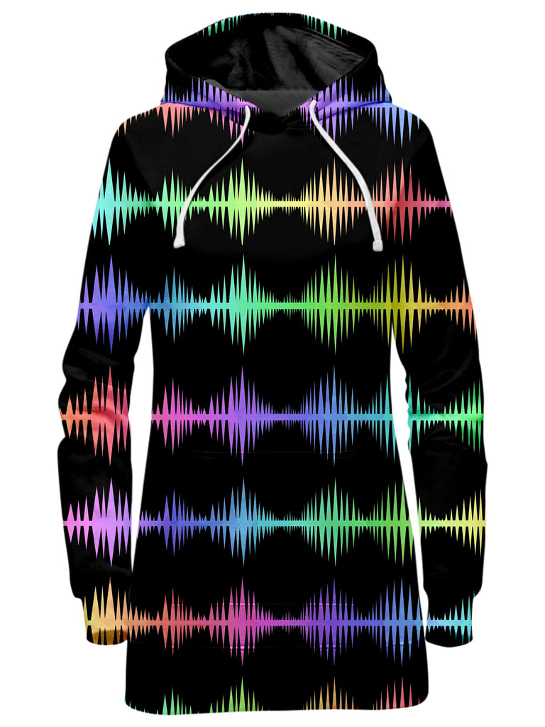 Sartoris Art - Equalizer Sound Waves Hoodie Dress