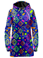Geometric On Blue Hoodie Dress Sartoris Art Epic Hoodie