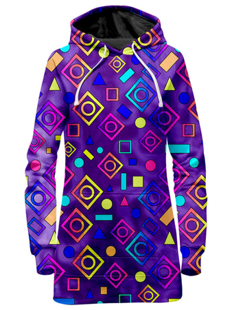 Sartoris Art - Geometric On Purple Hoodie Dress