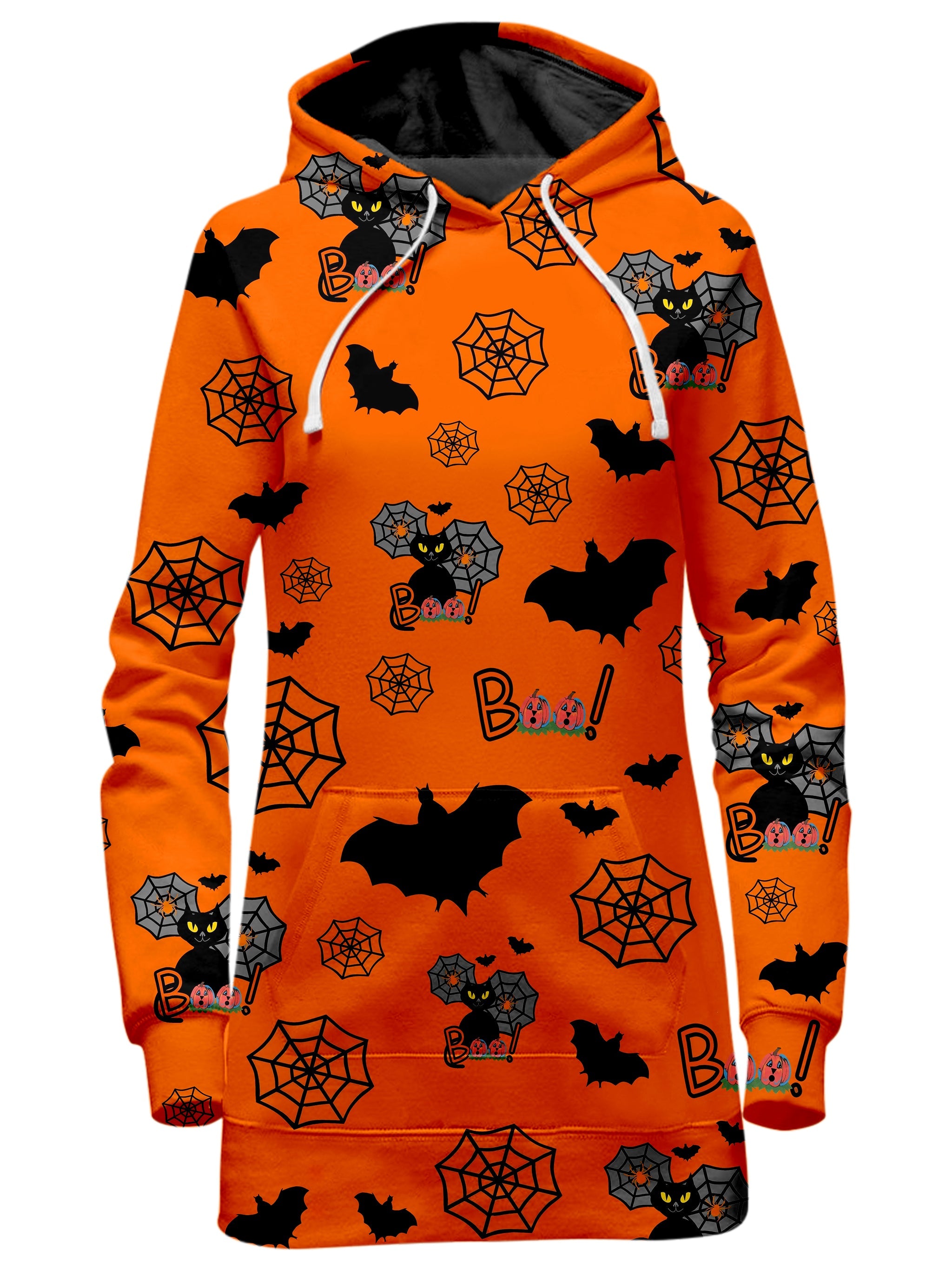 Halloween Black Cats Hoodie Dress