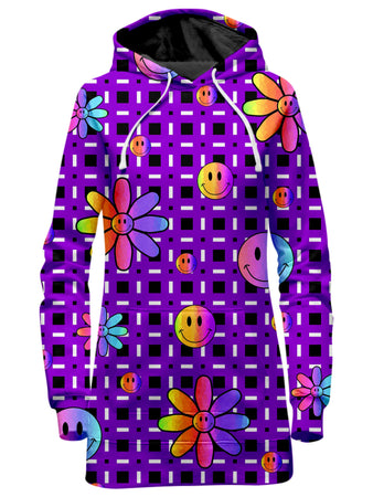 Sartoris Art - Happiness On Purple Hoodie Dress