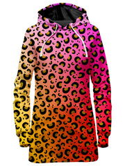 Leopard Spots Hoodie Dress