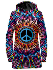 Love And Peace Hoodie Dress
