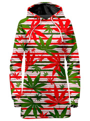Marijuana Christmas Cheer Hoodie Dress