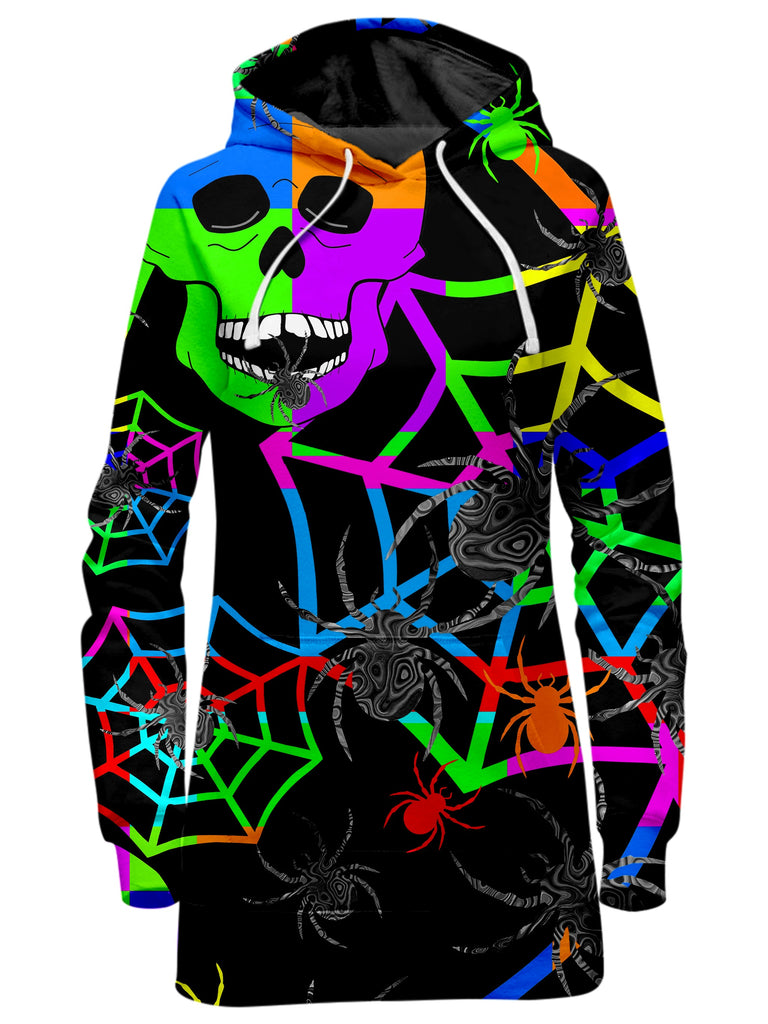 Sartoris Art - Skull Color Blast Hoodie Dress