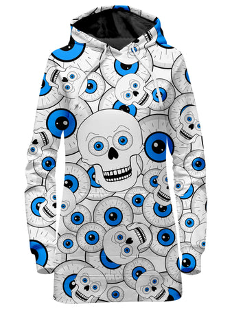 Sartoris Art - Skull Eye Balls Hoodie Dress